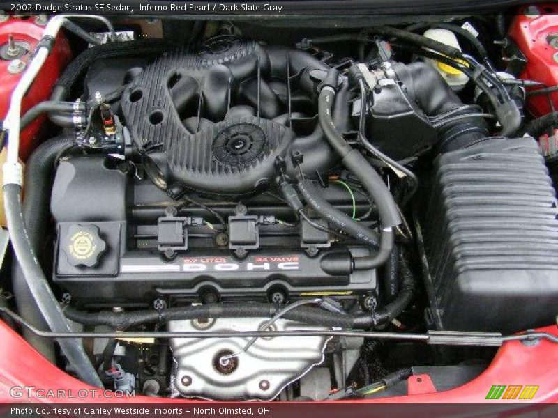 Inferno Red Pearl / Dark Slate Gray 2002 Dodge Stratus SE Sedan