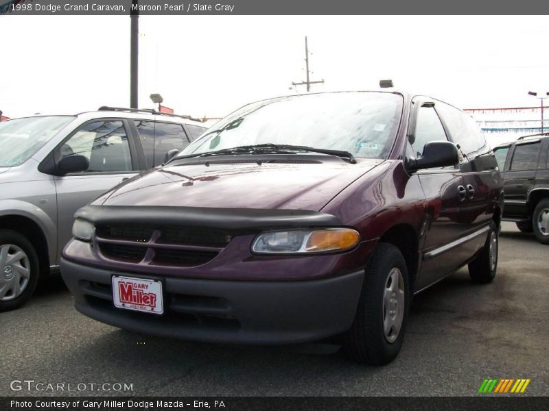 Maroon Pearl / Slate Gray 1998 Dodge Grand Caravan
