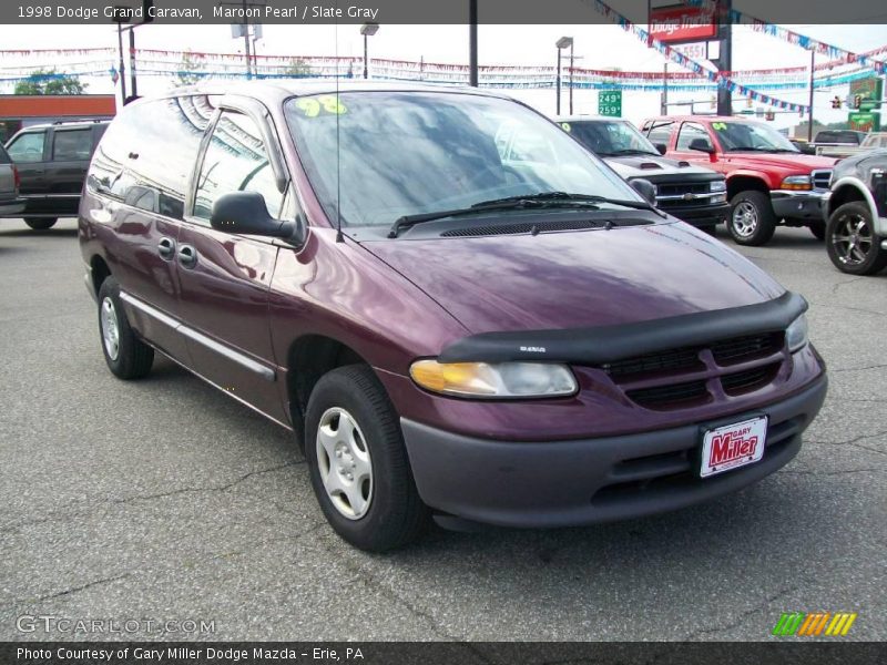 Maroon Pearl / Slate Gray 1998 Dodge Grand Caravan