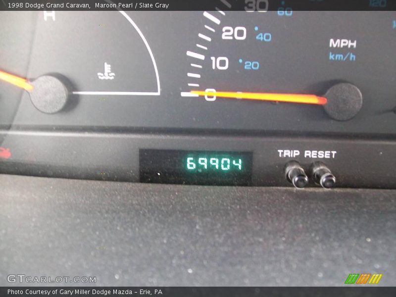 Maroon Pearl / Slate Gray 1998 Dodge Grand Caravan
