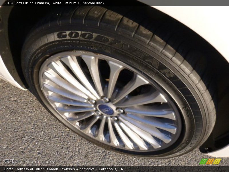 White Platinum / Charcoal Black 2014 Ford Fusion Titanium