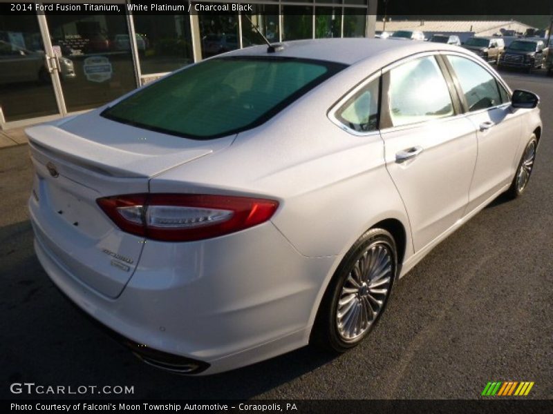 White Platinum / Charcoal Black 2014 Ford Fusion Titanium