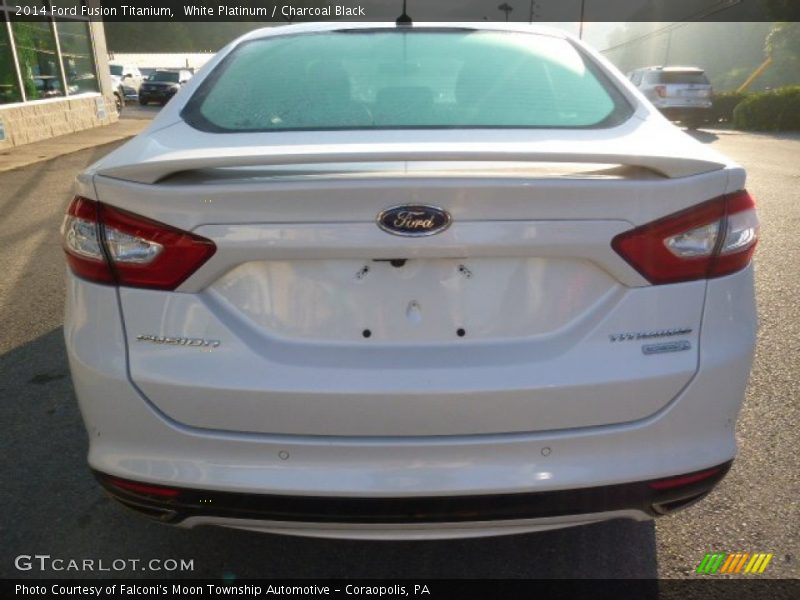 White Platinum / Charcoal Black 2014 Ford Fusion Titanium