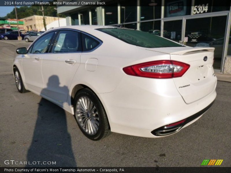 White Platinum / Charcoal Black 2014 Ford Fusion Titanium