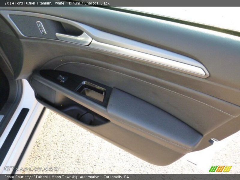 White Platinum / Charcoal Black 2014 Ford Fusion Titanium