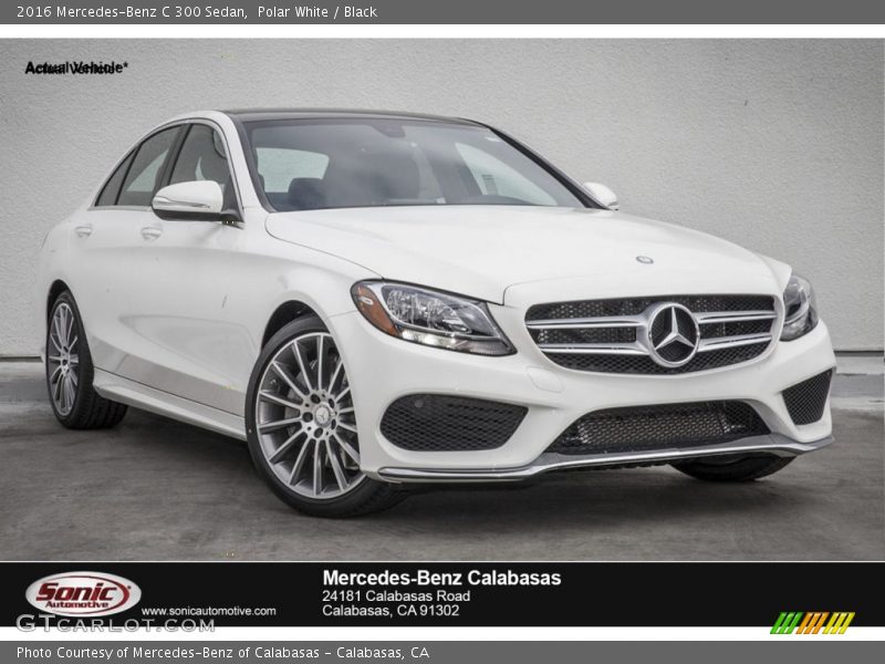 Polar White / Black 2016 Mercedes-Benz C 300 Sedan