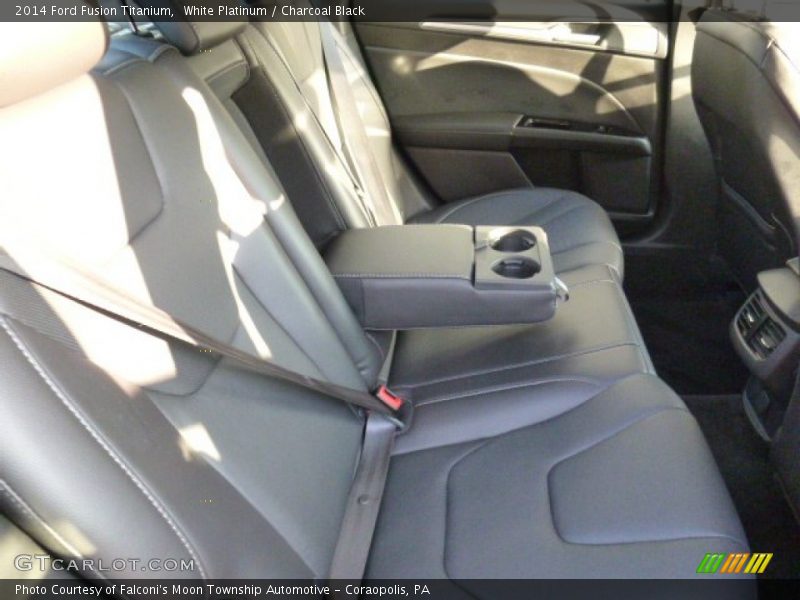 White Platinum / Charcoal Black 2014 Ford Fusion Titanium