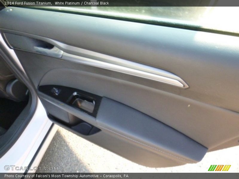 White Platinum / Charcoal Black 2014 Ford Fusion Titanium