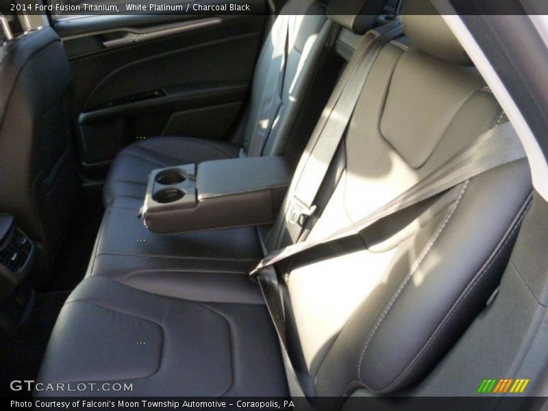 White Platinum / Charcoal Black 2014 Ford Fusion Titanium