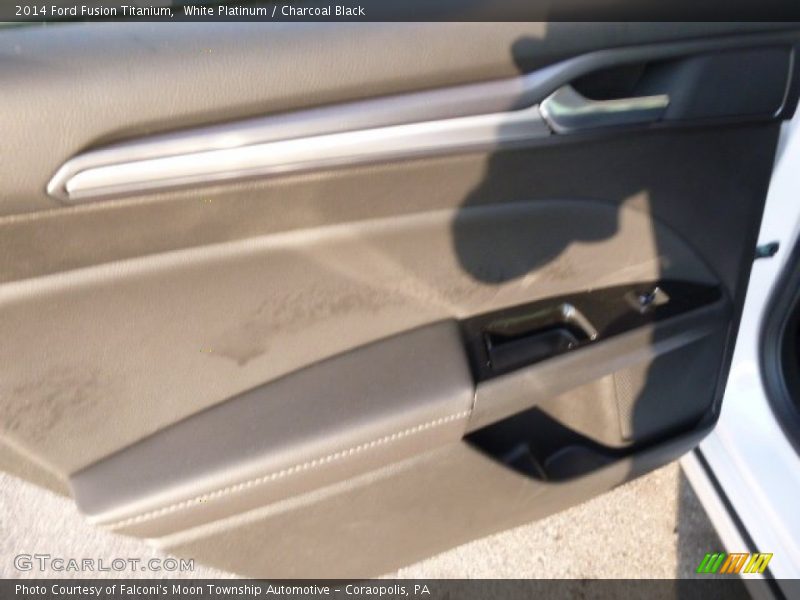 White Platinum / Charcoal Black 2014 Ford Fusion Titanium