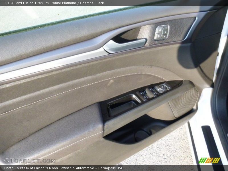 White Platinum / Charcoal Black 2014 Ford Fusion Titanium