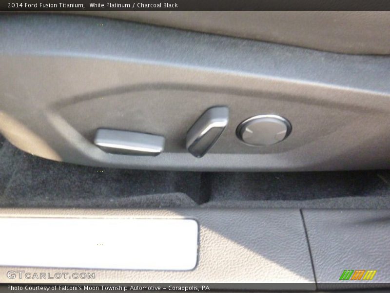 White Platinum / Charcoal Black 2014 Ford Fusion Titanium