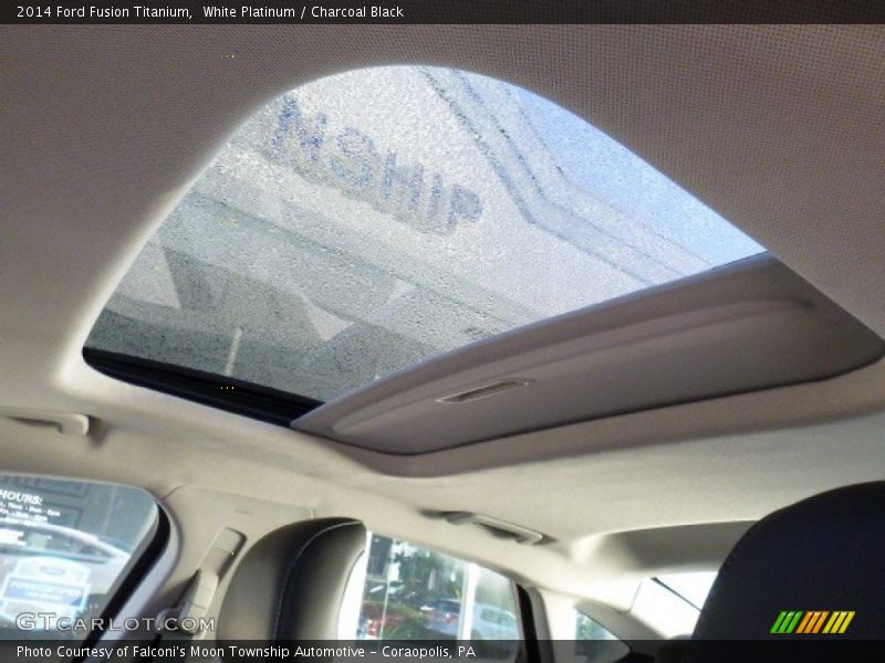 White Platinum / Charcoal Black 2014 Ford Fusion Titanium