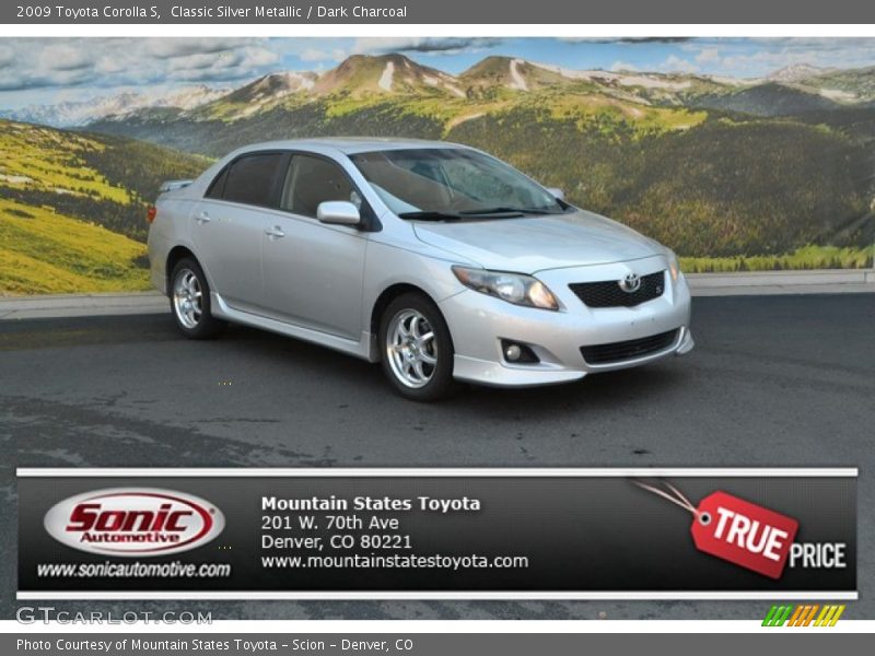 Classic Silver Metallic / Dark Charcoal 2009 Toyota Corolla S