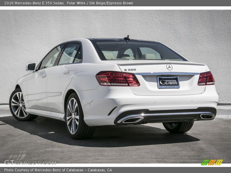 Polar White / Silk Beige/Espresso Brown 2016 Mercedes-Benz E 350 Sedan