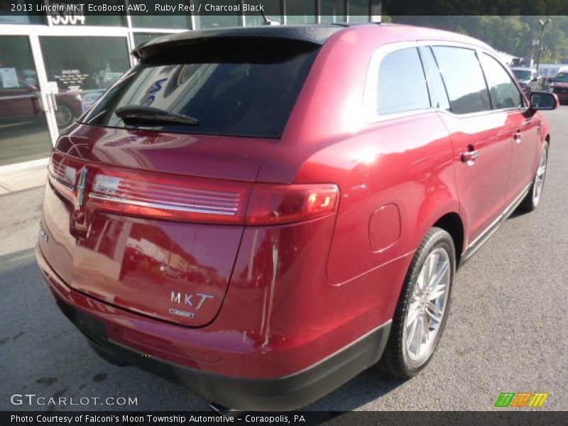 Ruby Red / Charcoal Black 2013 Lincoln MKT EcoBoost AWD