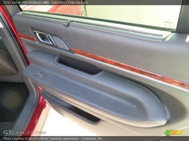 Ruby Red / Charcoal Black 2013 Lincoln MKT EcoBoost AWD