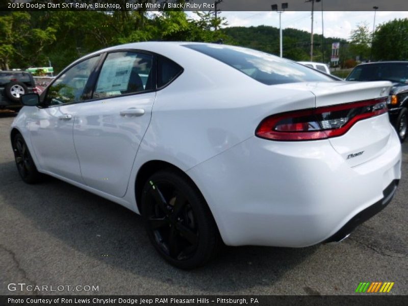 Bright White / Black/Ruby Red 2016 Dodge Dart SXT Rallye Blacktop