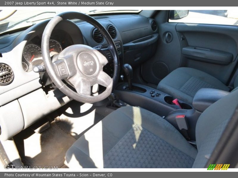 Stone White / Medium Slate Gray 2007 Jeep Liberty Sport 4x4