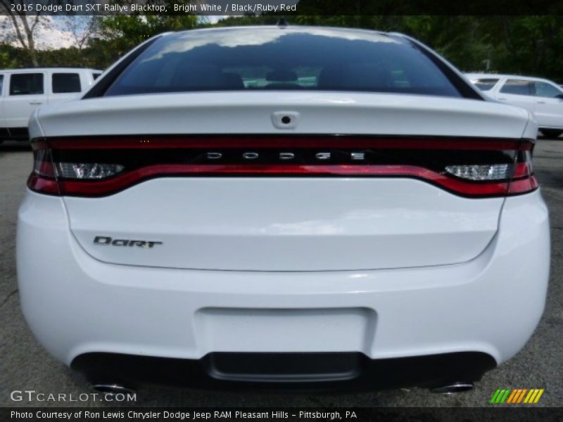 Bright White / Black/Ruby Red 2016 Dodge Dart SXT Rallye Blacktop