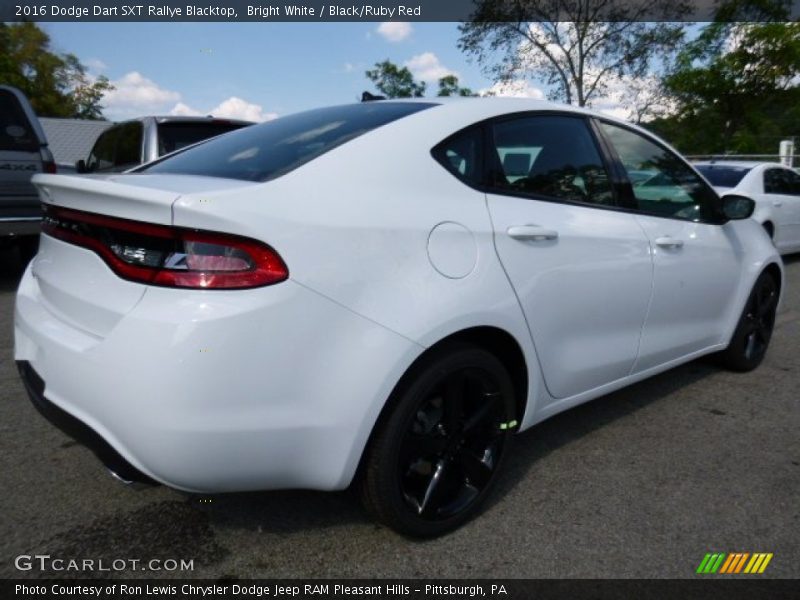Bright White / Black/Ruby Red 2016 Dodge Dart SXT Rallye Blacktop