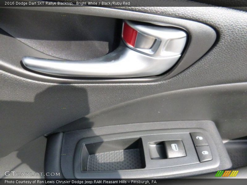 Bright White / Black/Ruby Red 2016 Dodge Dart SXT Rallye Blacktop