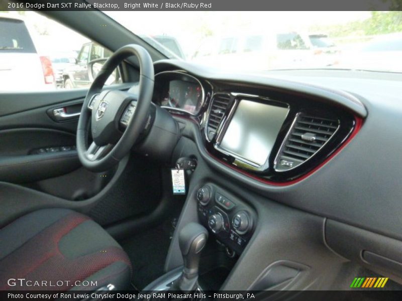 Bright White / Black/Ruby Red 2016 Dodge Dart SXT Rallye Blacktop