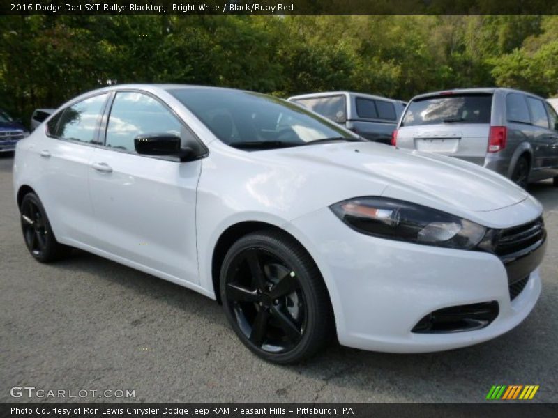 Bright White / Black/Ruby Red 2016 Dodge Dart SXT Rallye Blacktop