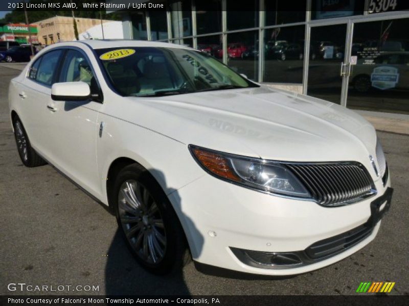 White Platinum / Light Dune 2013 Lincoln MKS AWD