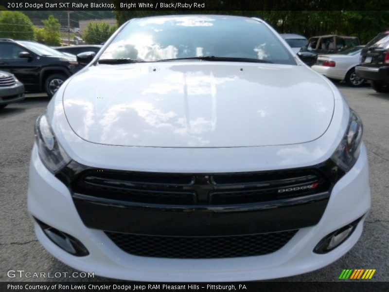 Bright White / Black/Ruby Red 2016 Dodge Dart SXT Rallye Blacktop