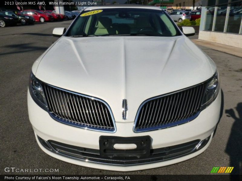 White Platinum / Light Dune 2013 Lincoln MKS AWD