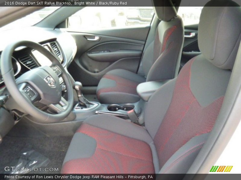Bright White / Black/Ruby Red 2016 Dodge Dart SXT Rallye Blacktop