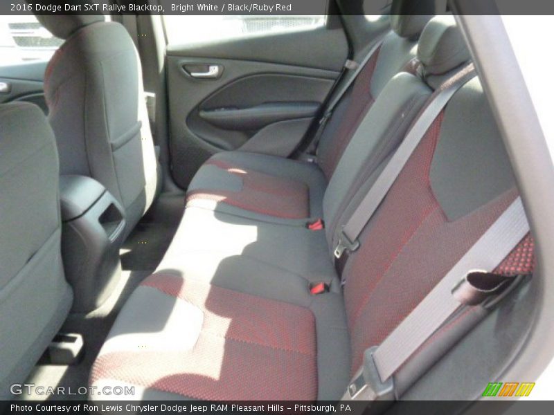 Bright White / Black/Ruby Red 2016 Dodge Dart SXT Rallye Blacktop