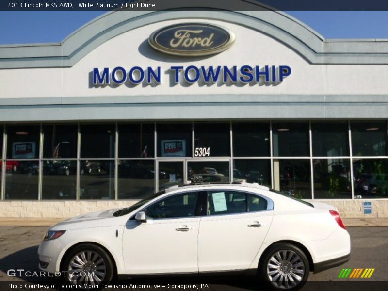 White Platinum / Light Dune 2013 Lincoln MKS AWD