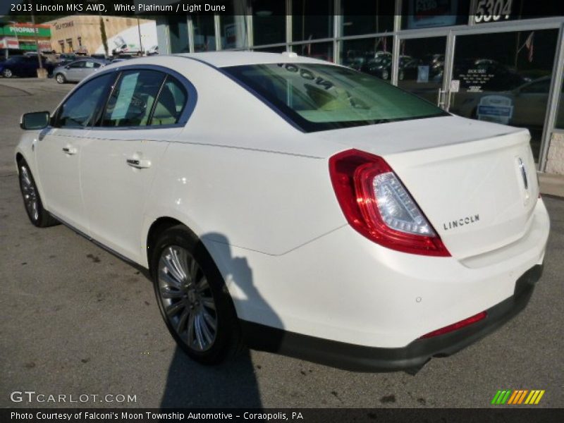 White Platinum / Light Dune 2013 Lincoln MKS AWD