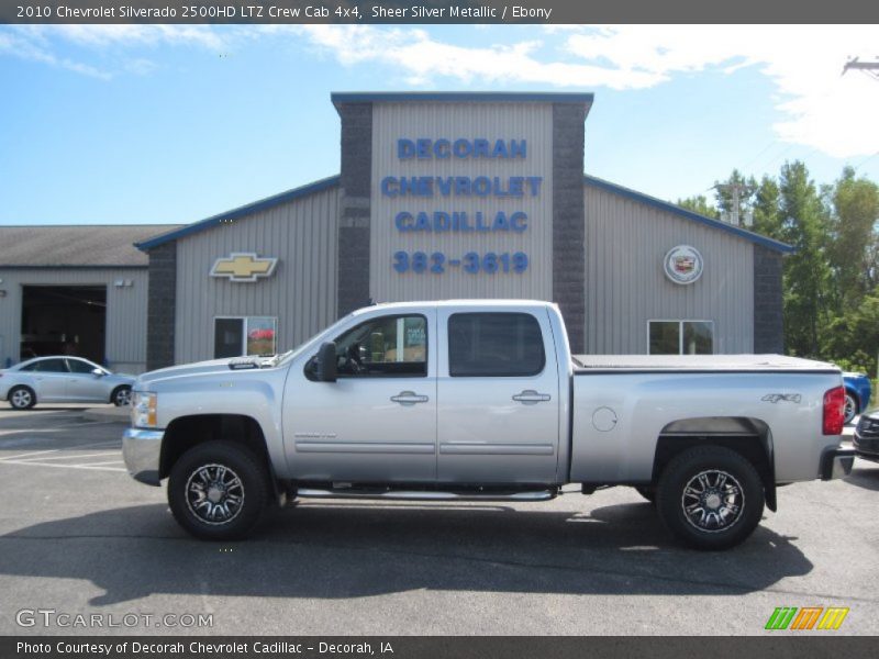 Sheer Silver Metallic / Ebony 2010 Chevrolet Silverado 2500HD LTZ Crew Cab 4x4