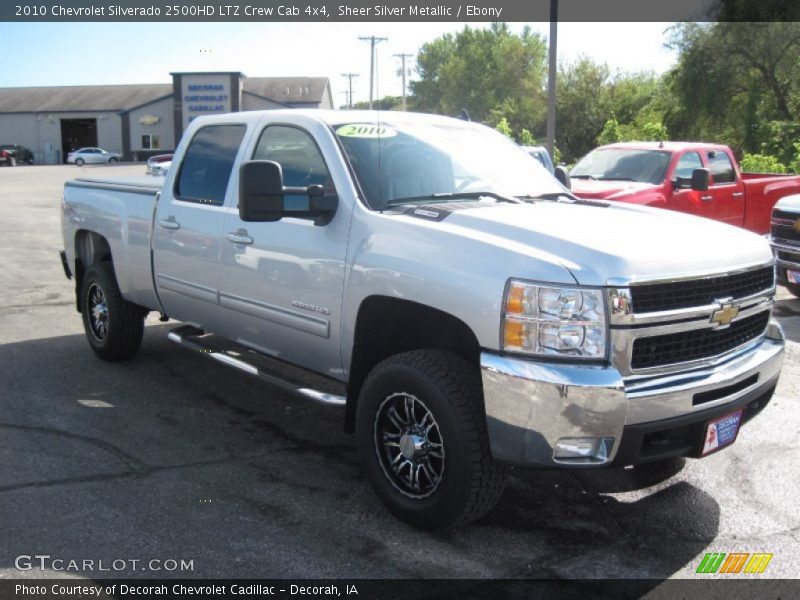 Sheer Silver Metallic / Ebony 2010 Chevrolet Silverado 2500HD LTZ Crew Cab 4x4