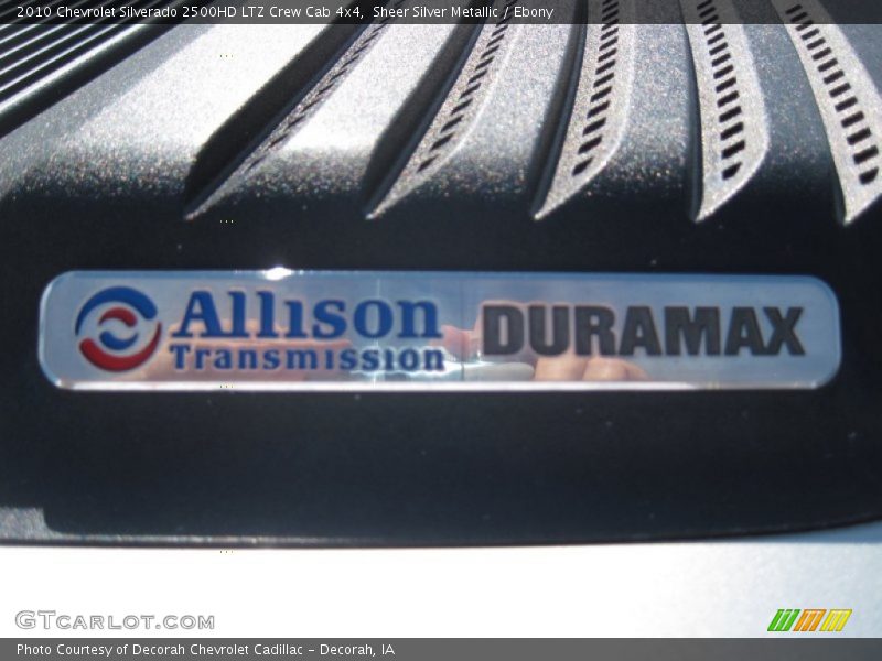 Sheer Silver Metallic / Ebony 2010 Chevrolet Silverado 2500HD LTZ Crew Cab 4x4
