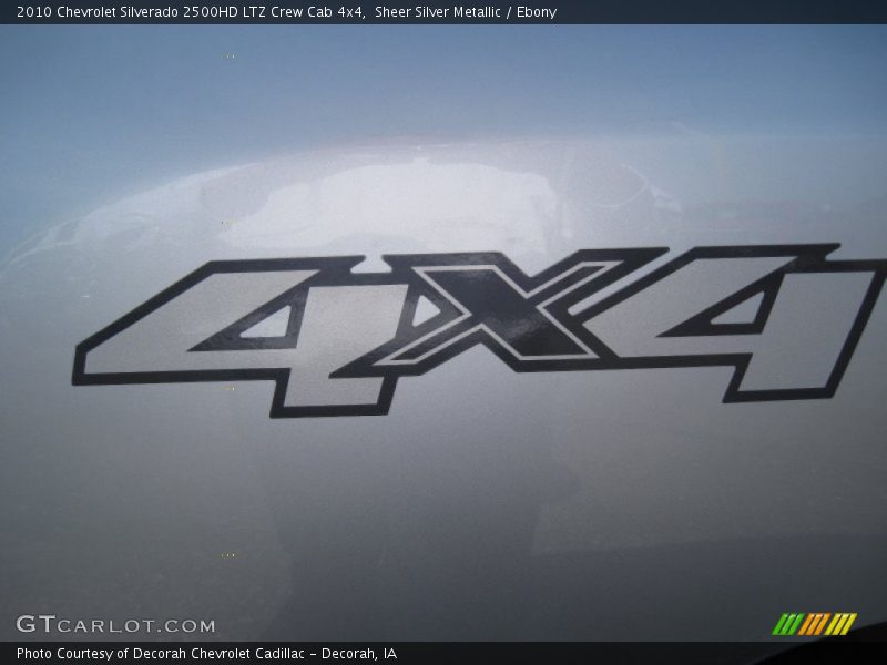 Sheer Silver Metallic / Ebony 2010 Chevrolet Silverado 2500HD LTZ Crew Cab 4x4
