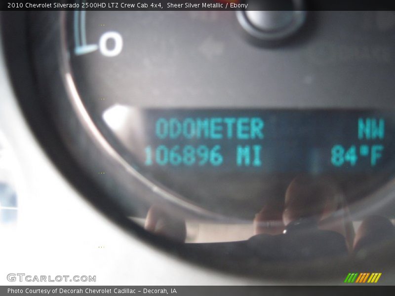 Sheer Silver Metallic / Ebony 2010 Chevrolet Silverado 2500HD LTZ Crew Cab 4x4