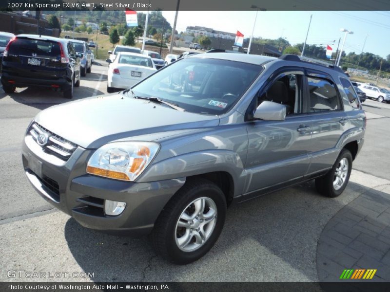 Steel Silver / Black 2007 Kia Sportage EX V6 4WD