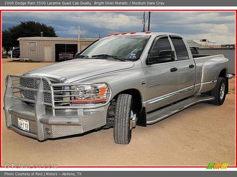 Bright Silver Metallic / Medium Slate Gray 2006 Dodge Ram 3500 Laramie Quad Cab Dually