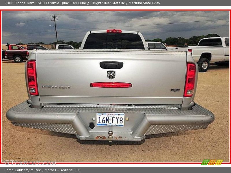 Bright Silver Metallic / Medium Slate Gray 2006 Dodge Ram 3500 Laramie Quad Cab Dually