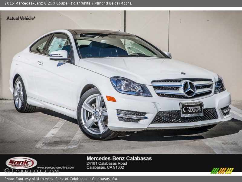 Polar White / Almond Beige/Mocha 2015 Mercedes-Benz C 250 Coupe
