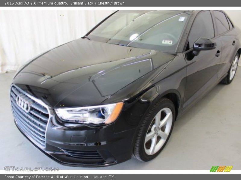 Brilliant Black / Chestnut Brown 2015 Audi A3 2.0 Premium quattro