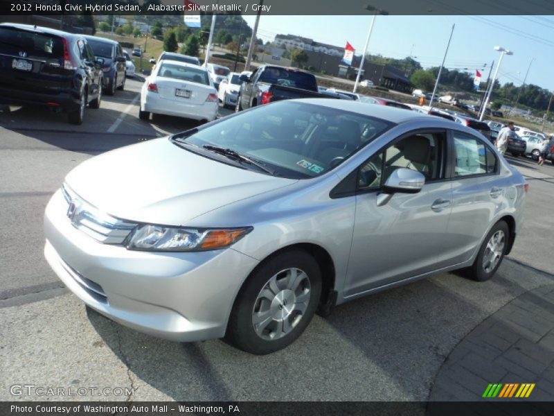 Alabaster Silver Metallic / Gray 2012 Honda Civic Hybrid Sedan