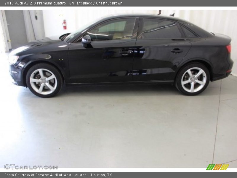 Brilliant Black / Chestnut Brown 2015 Audi A3 2.0 Premium quattro