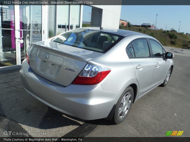 Alabaster Silver Metallic / Gray 2012 Honda Civic Hybrid Sedan