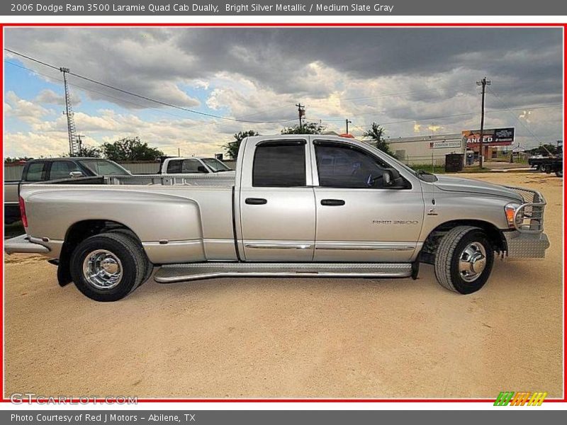 Bright Silver Metallic / Medium Slate Gray 2006 Dodge Ram 3500 Laramie Quad Cab Dually