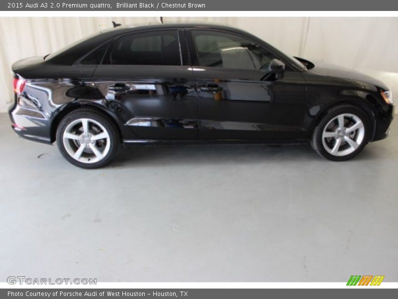 Brilliant Black / Chestnut Brown 2015 Audi A3 2.0 Premium quattro